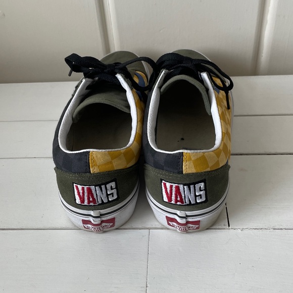 VANS Old Skool Rally Checker Suede Canvas Sneakers - Picture 3 of 6